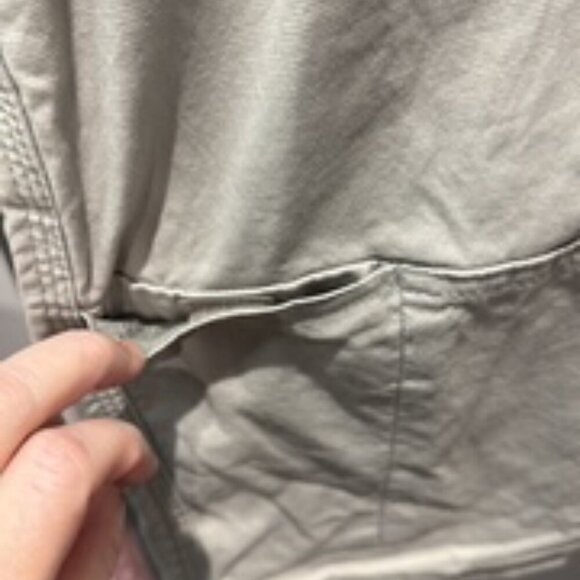 Wrangler Twill Shorts Multiple Pockets Zip Fly Closure Stretch Light Gray M 30 - Picture 6 of 9